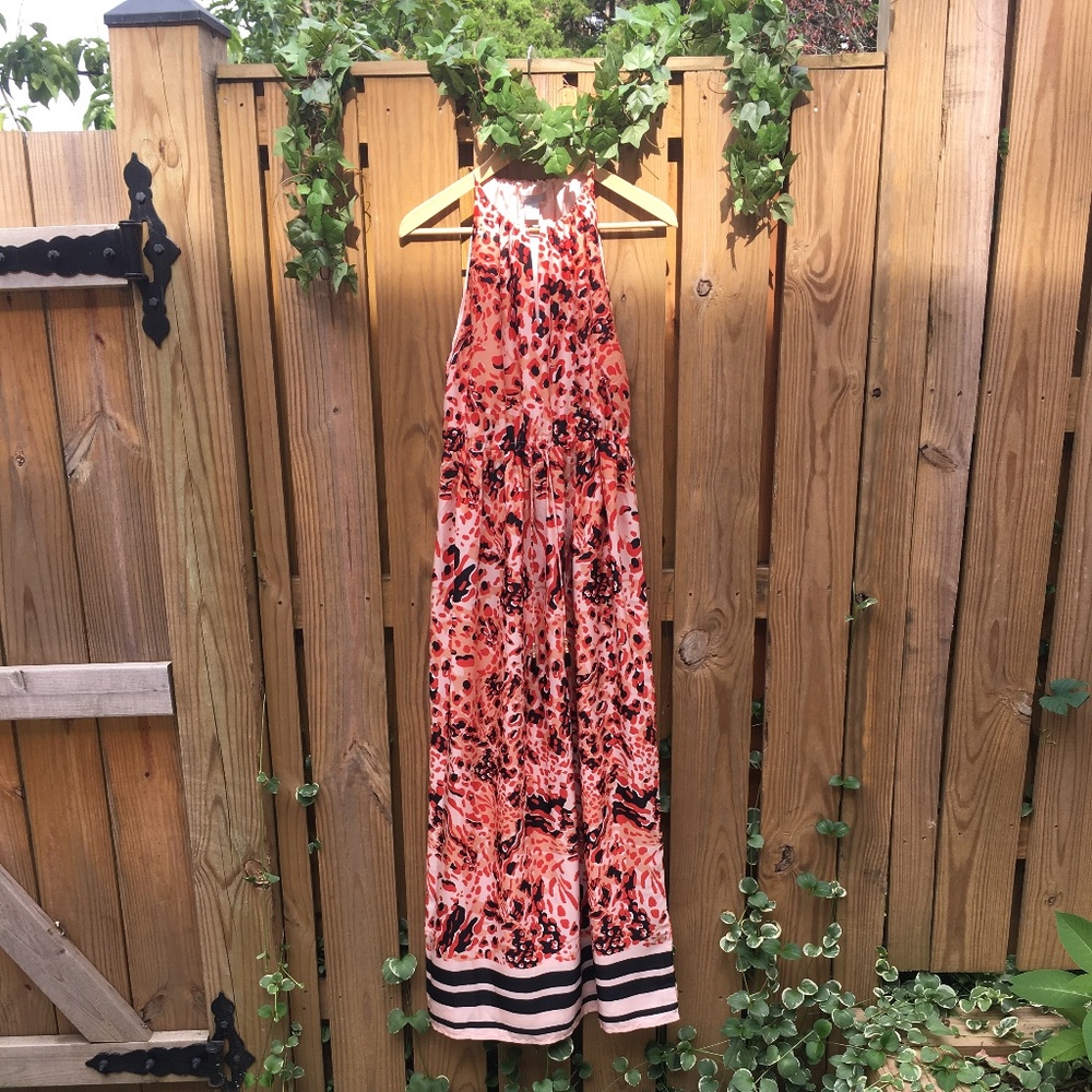 H&M Leopard Print Maxi Dress with Keyhole